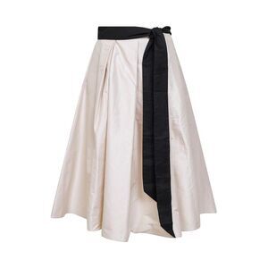 Max Mara S Women Natural Taffeta Smmbaschi Midi Full Skirt